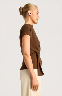 Summer Cowl Neck Top - Espesso