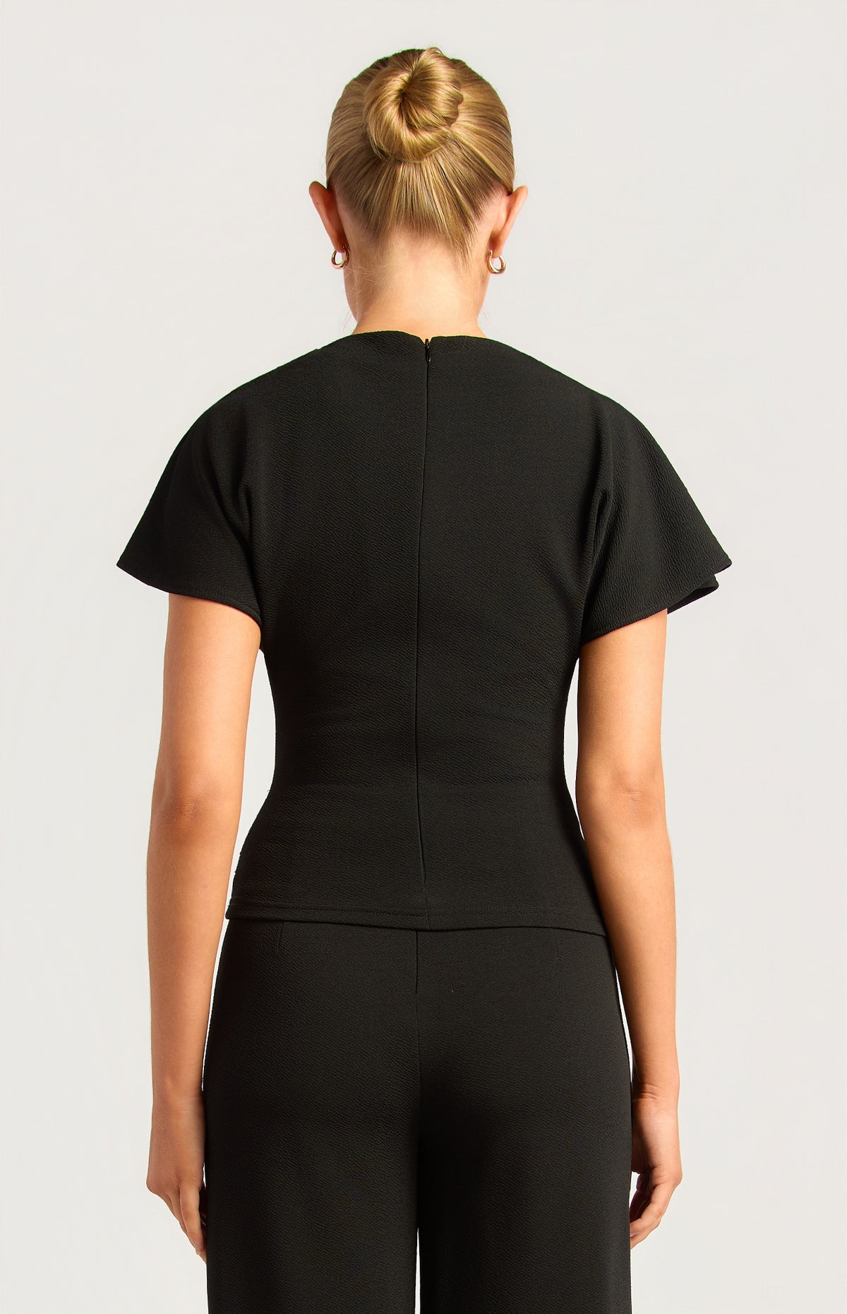 Zeena Short Sleeve Top - Black