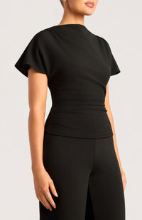 Zeena Short Sleeve Top - Black