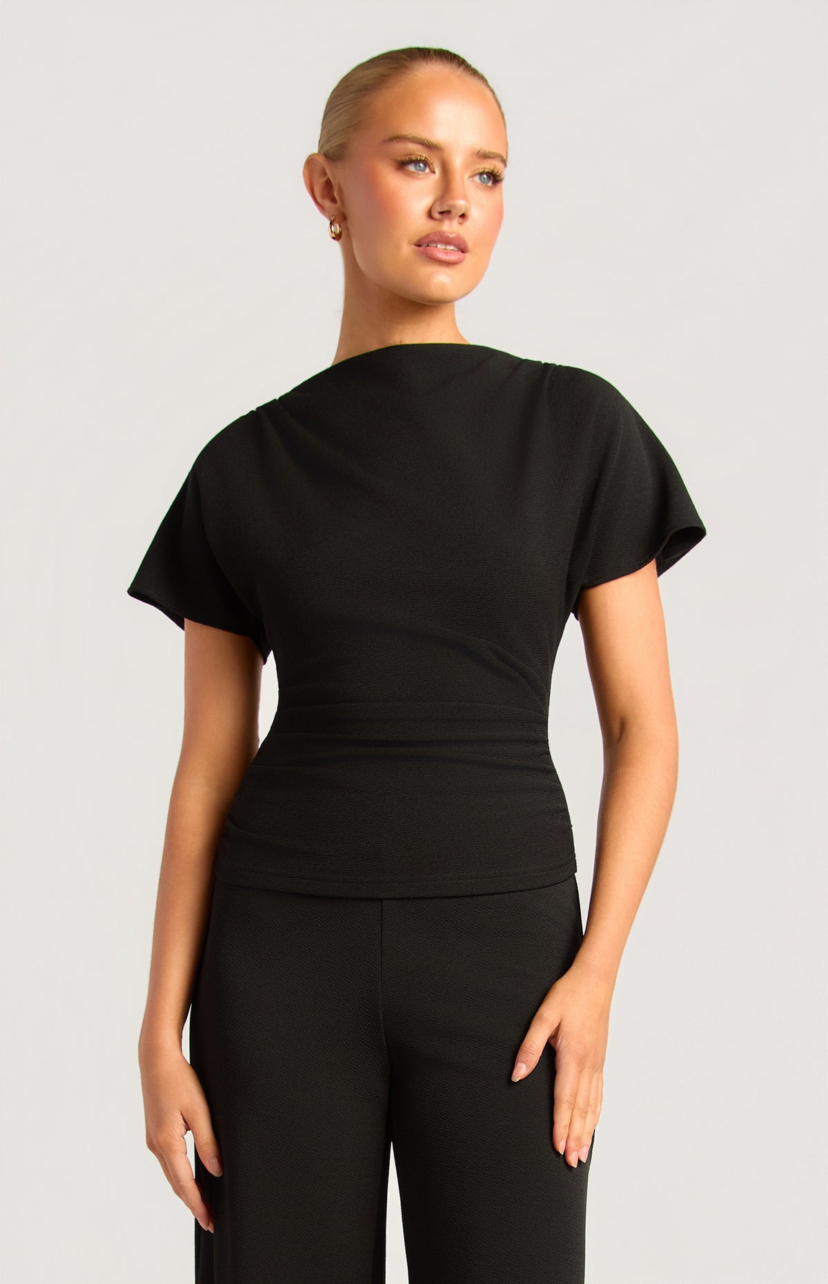 Zeena Short Sleeve Top - Black