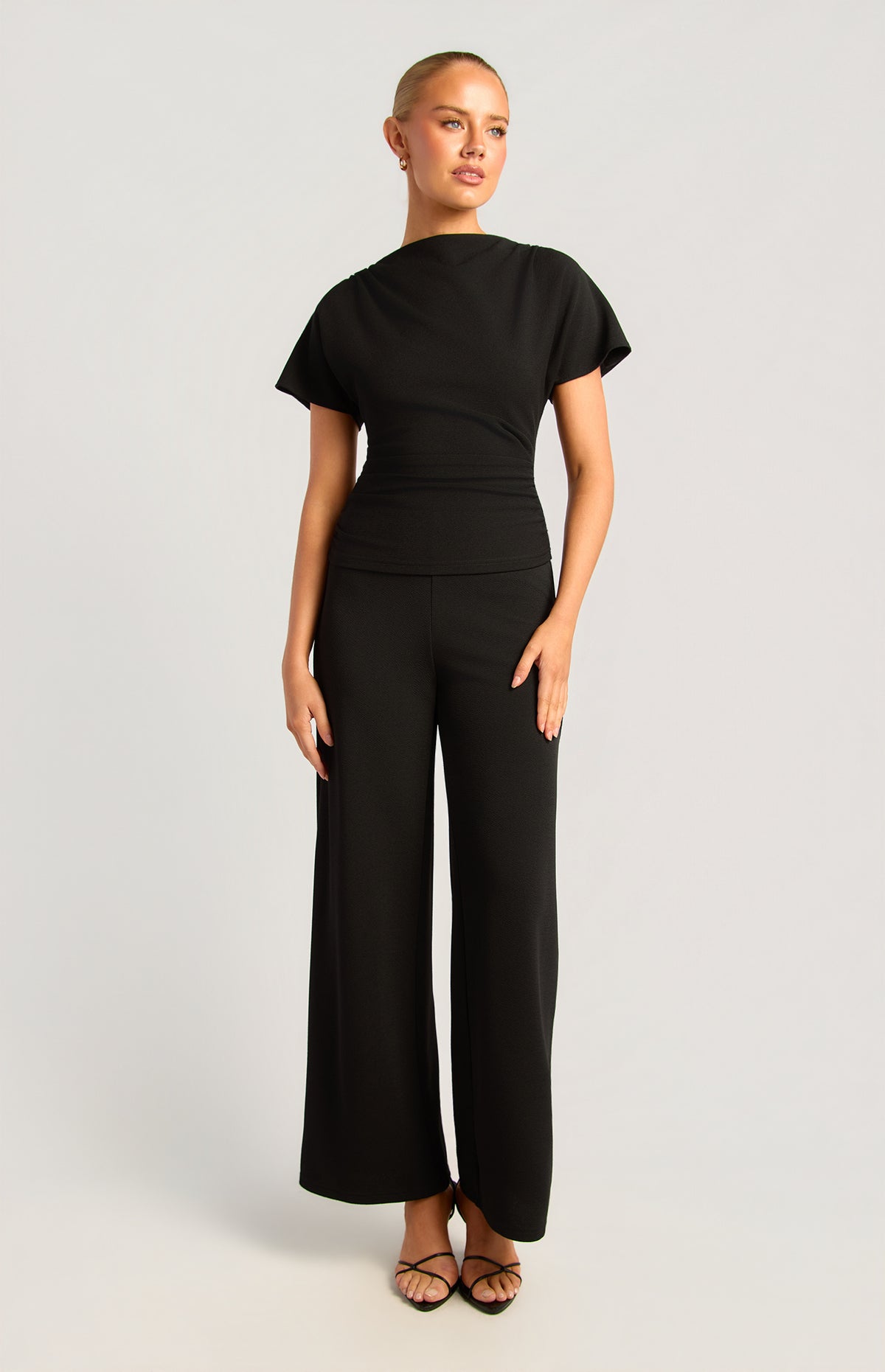Zeena Short Sleeve Top - Black