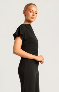Zeena Short Sleeve Top - Black