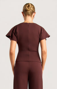 Zeena Short Sleeve Top - Mulberry