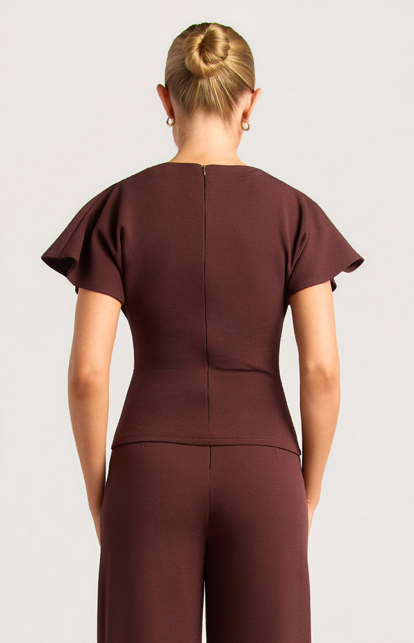 Zeena Short Sleeve Top - Mulberry