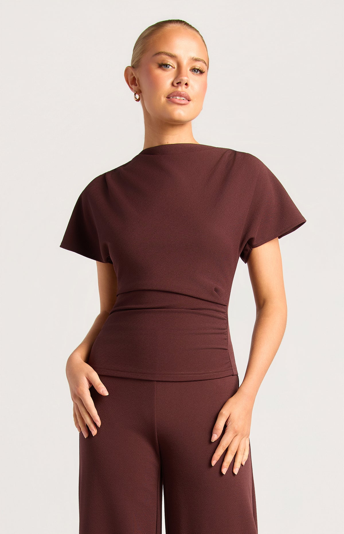 Zeena Short Sleeve Top - Mulberry