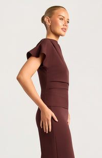 Zeena Short Sleeve Top - Mulberry