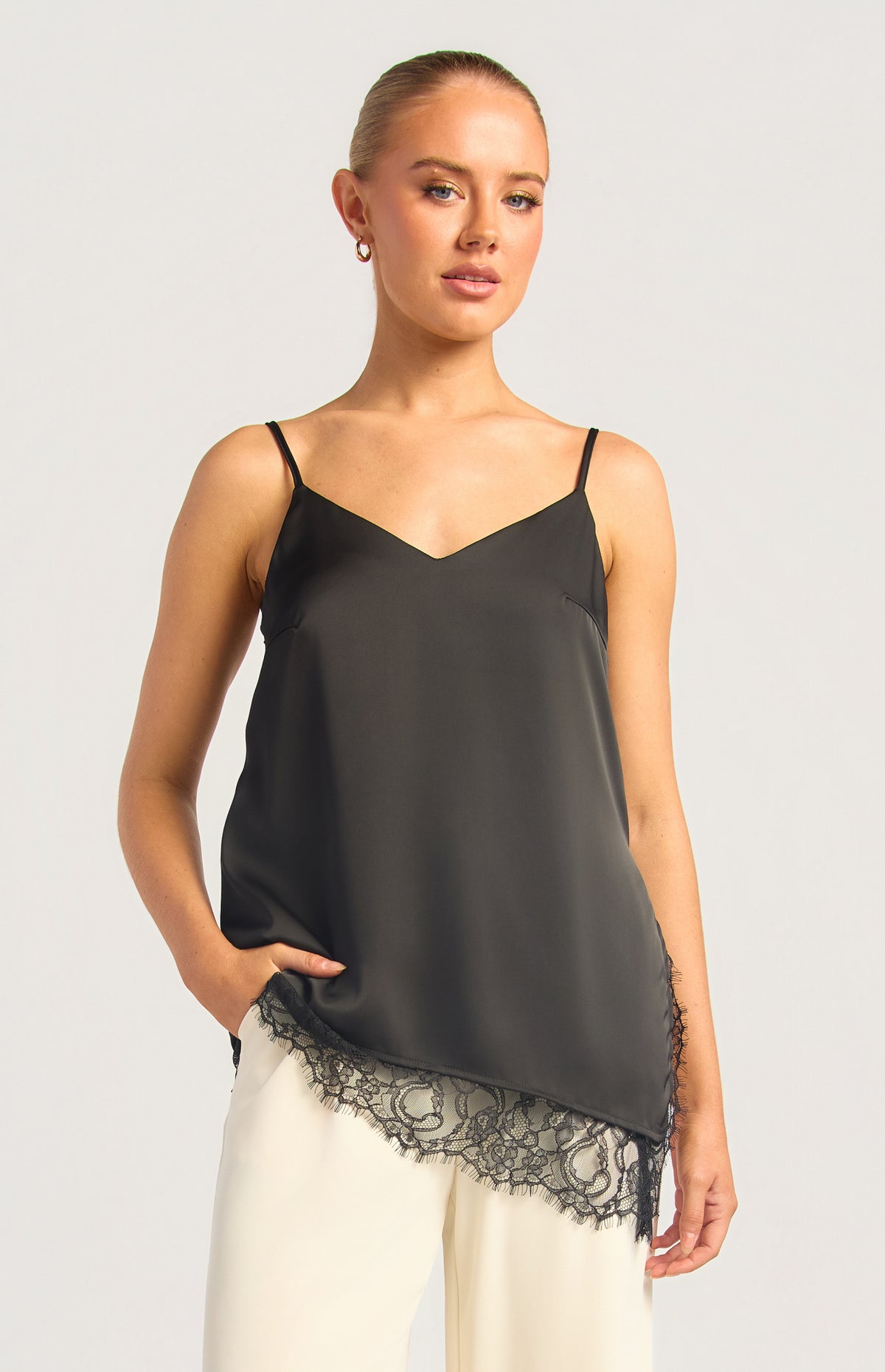 Tove Satin Top - Black