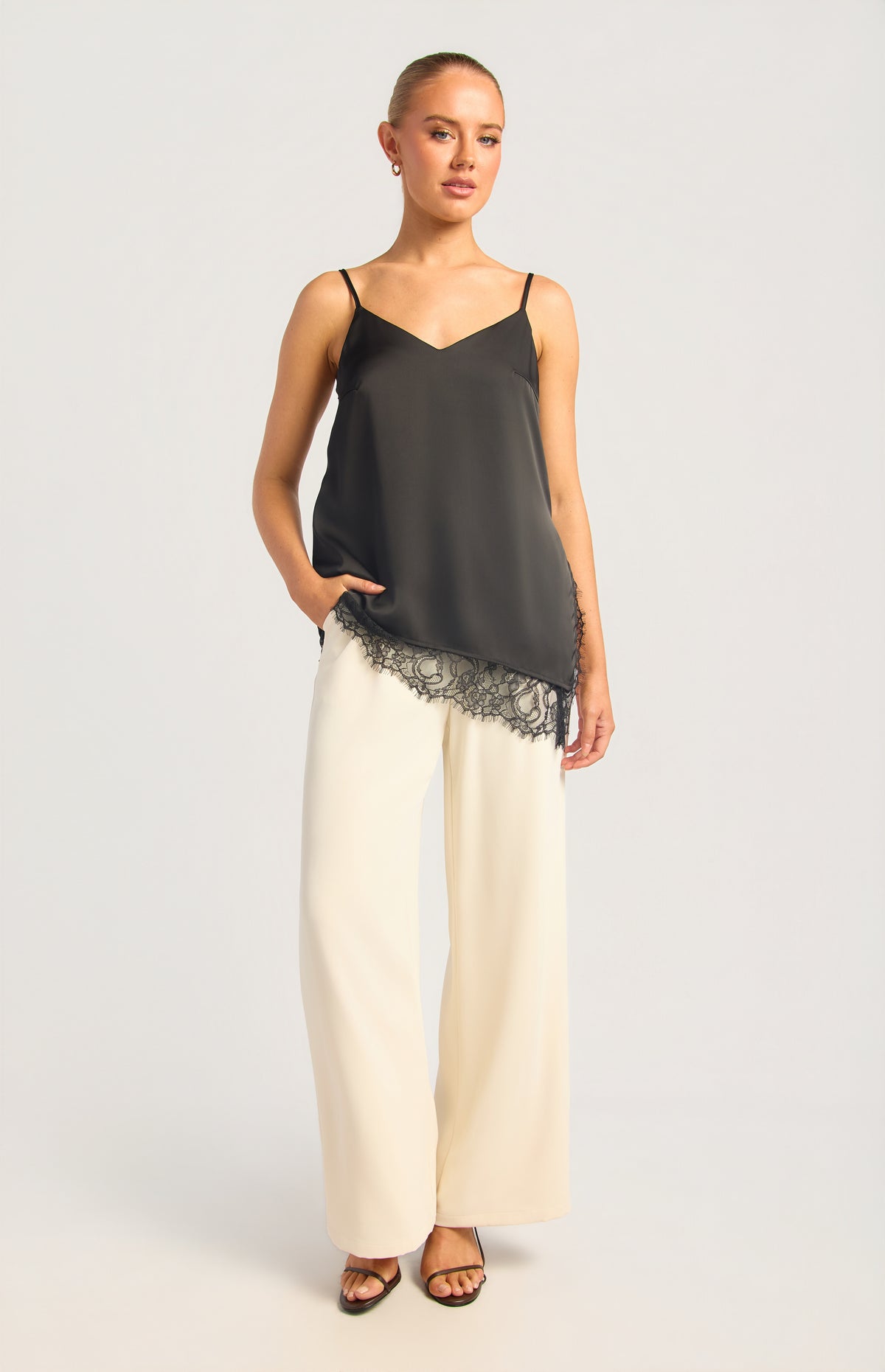 Tove Satin Top - Black