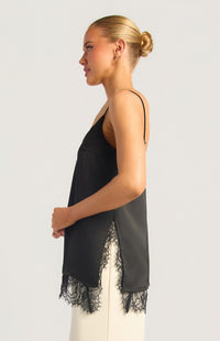 Tove Satin Top - Black