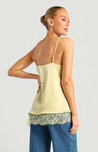 Tove Satin Top - Butter