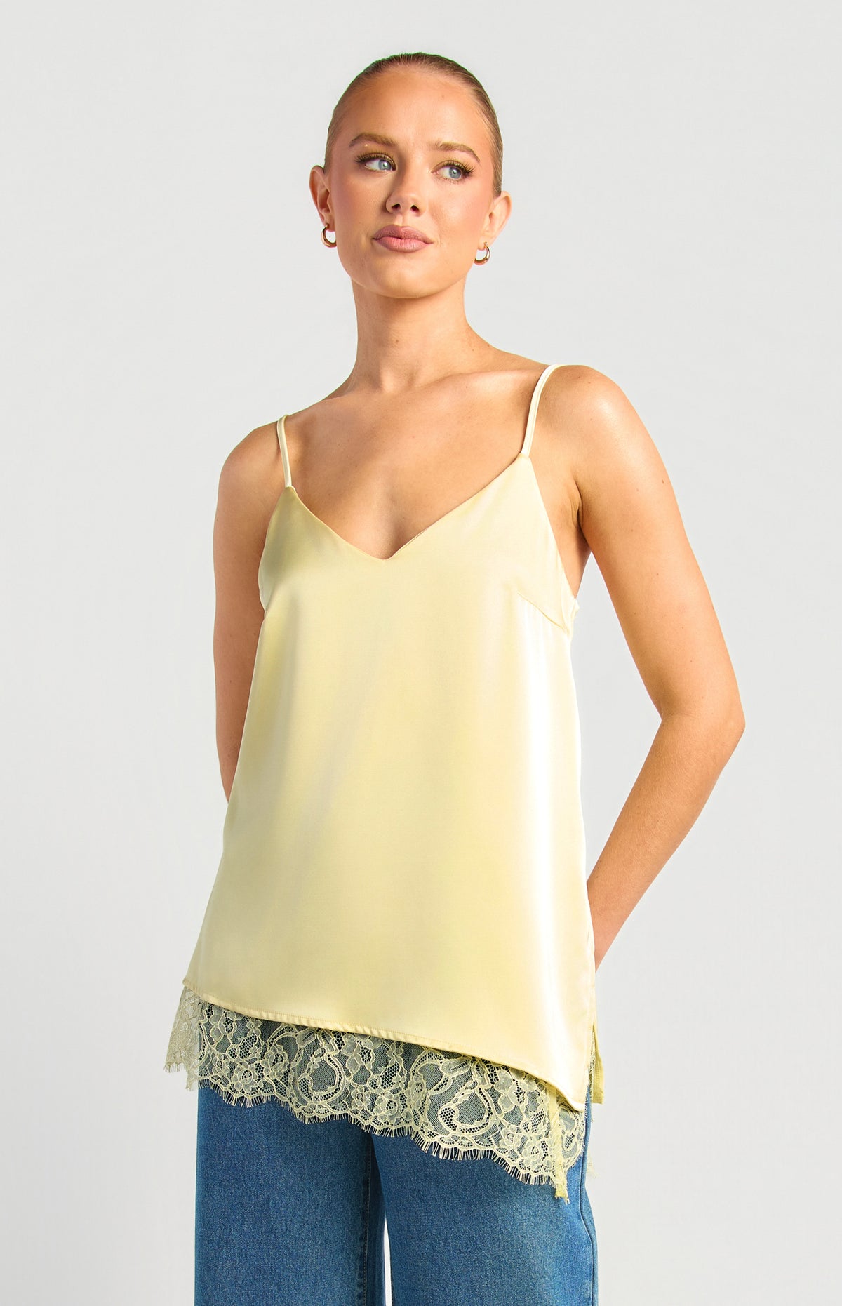 Tove Satin Top - Butter