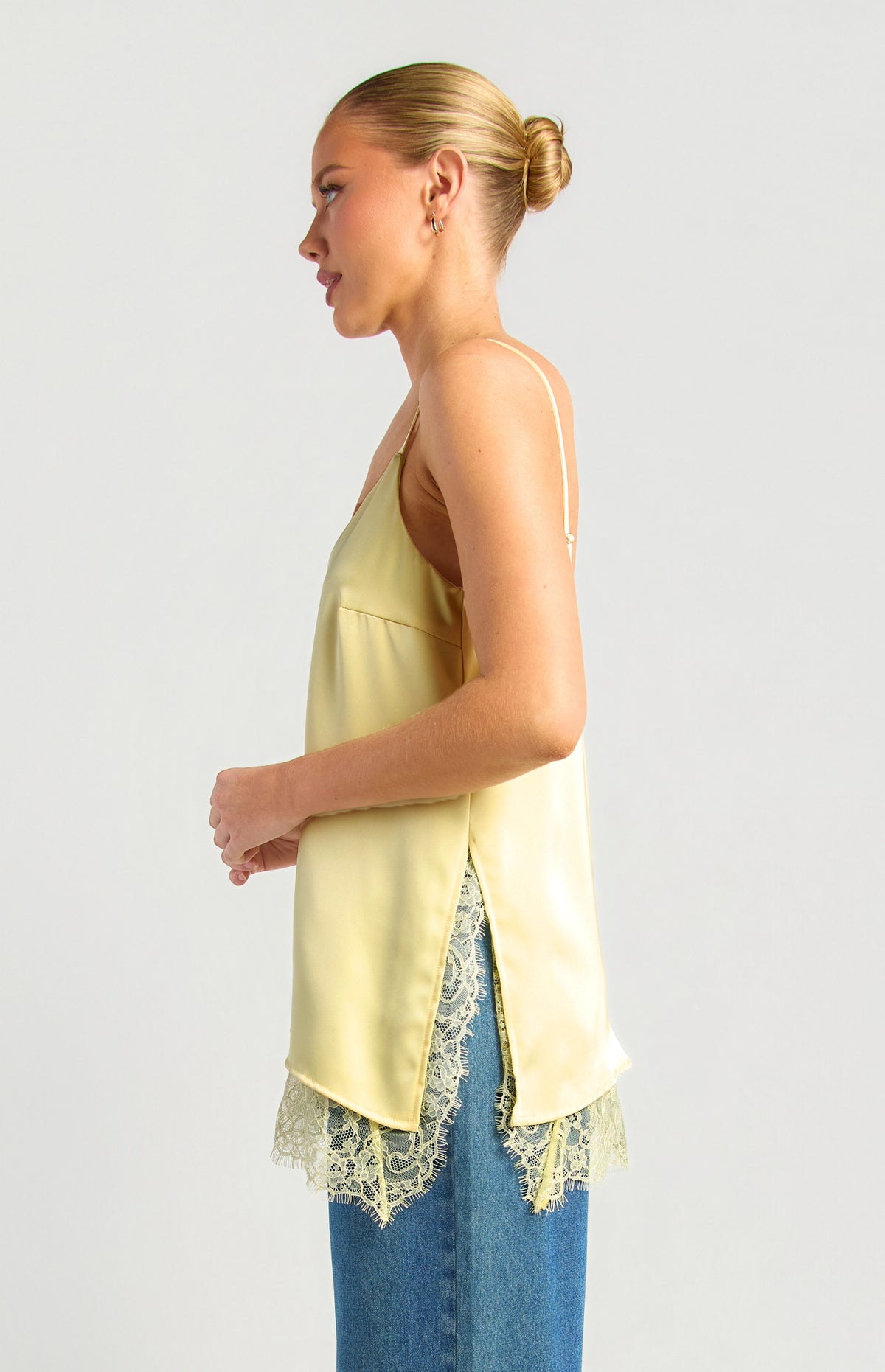 Tove Satin Top - Butter