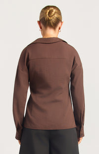 Arnie Button-Up Shirt - Espresso