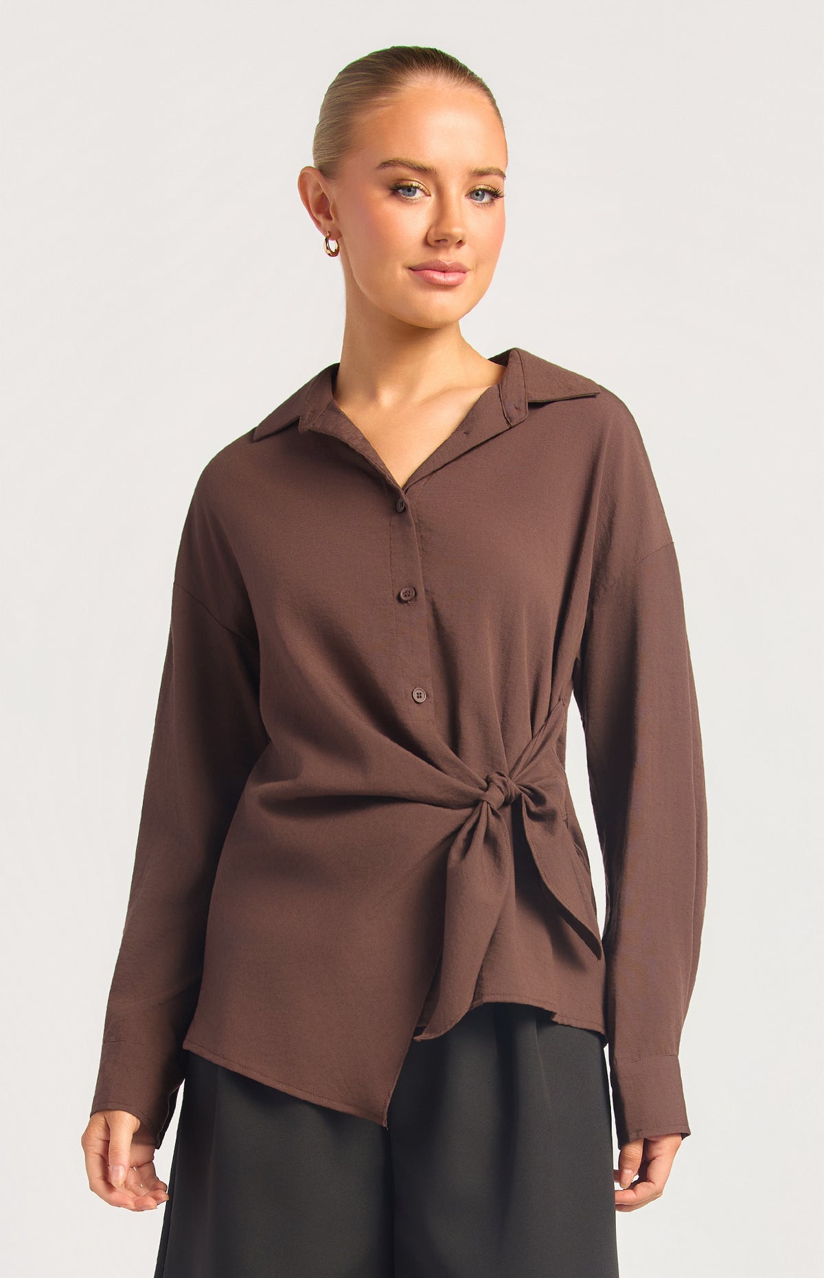 Arnie Button-Up Shirt - Espresso