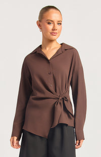 Arnie Button-Up Shirt - Espresso