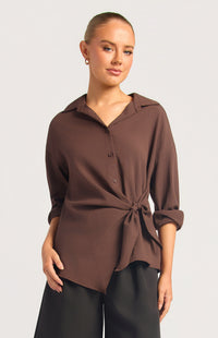 Arnie Button-Up Shirt - Espresso