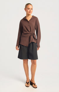 Arnie Button-Up Shirt - Espresso