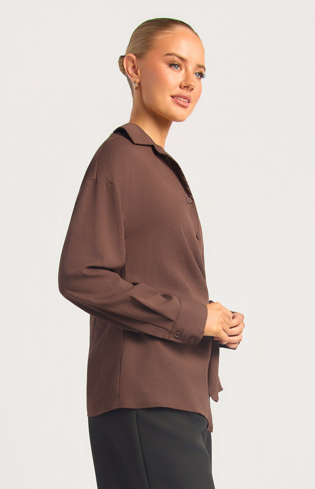 Arnie Button-Up Shirt - Espresso