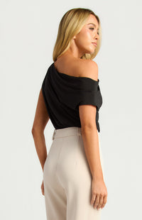 Gretal One-Shoulder Top - Black