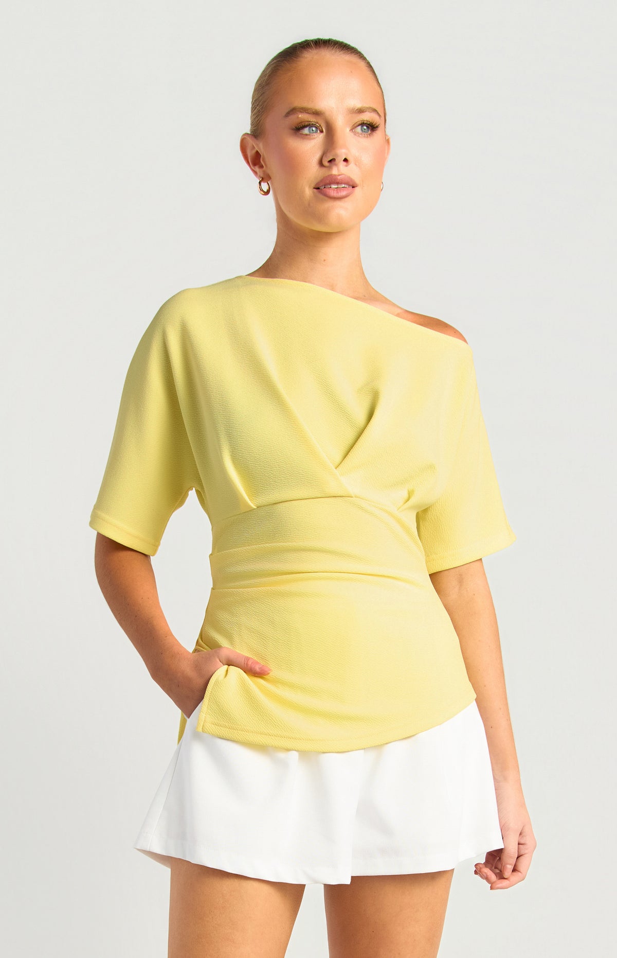 Milani Off-Shoulder Top - Lemon