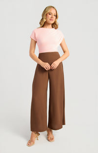 Peta Short Sleeve Top - Pale Pink