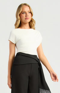 Peta Short Sleeve Top - White