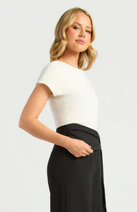Peta Short Sleeve Top - White