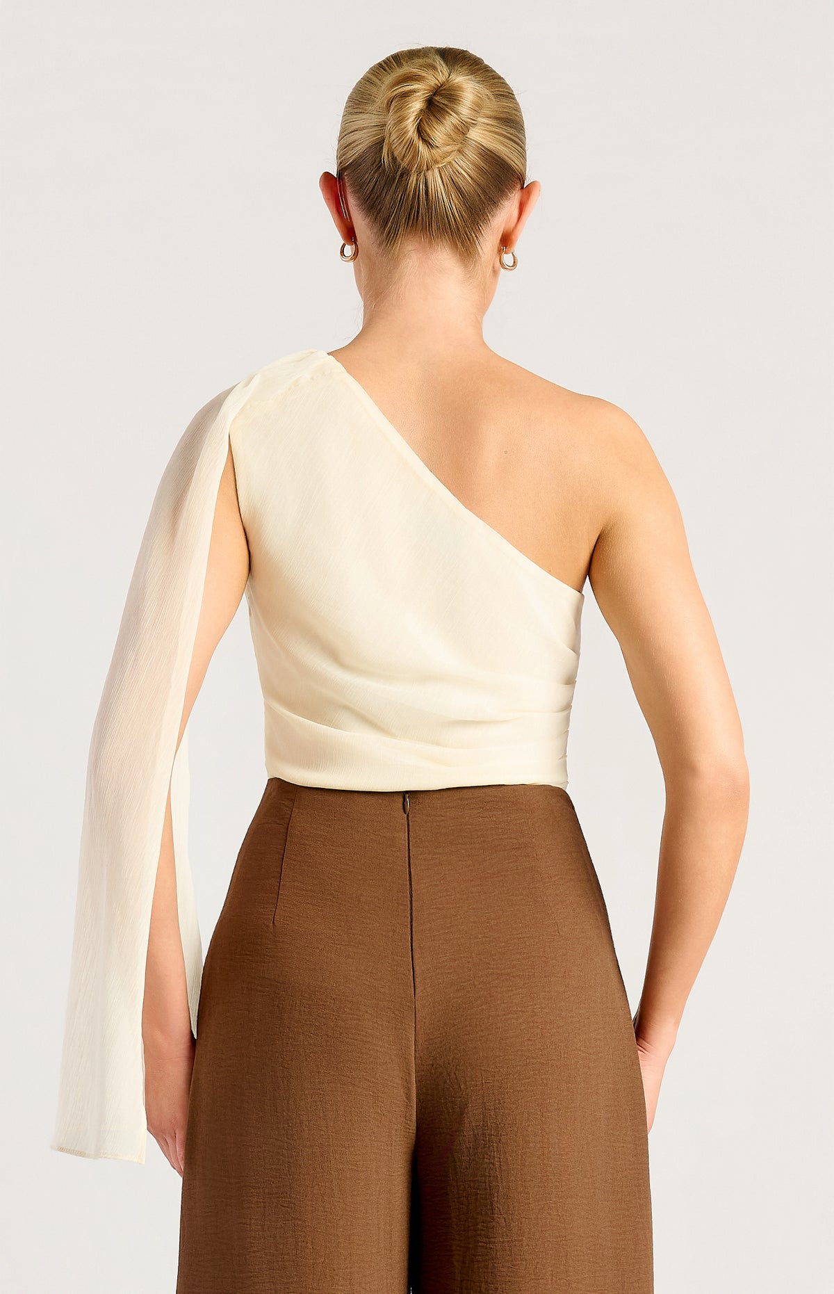 Zella One-Shoulder Top - Cream