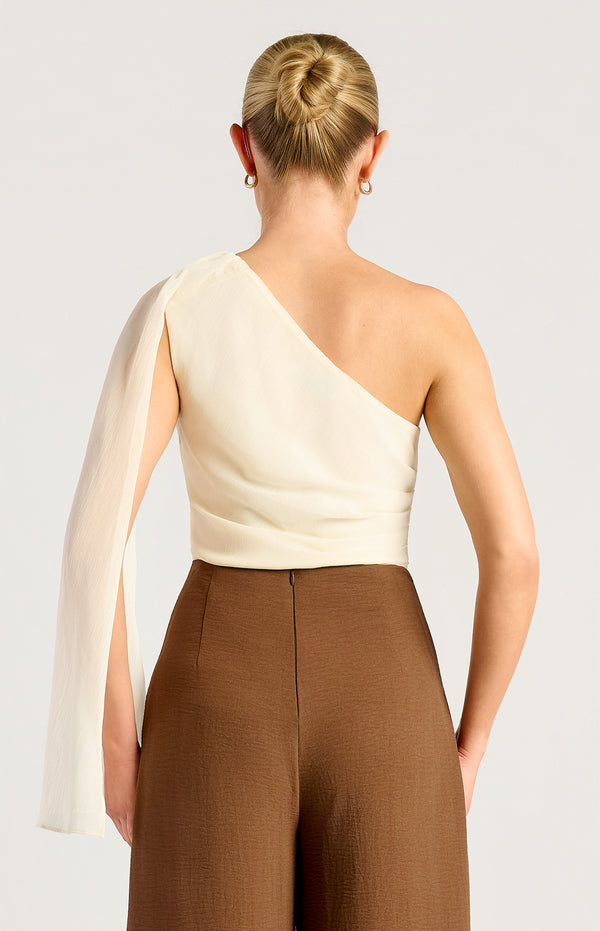 Zella One-Shoulder Top - Cream