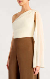 Zella One-Shoulder Top - Cream