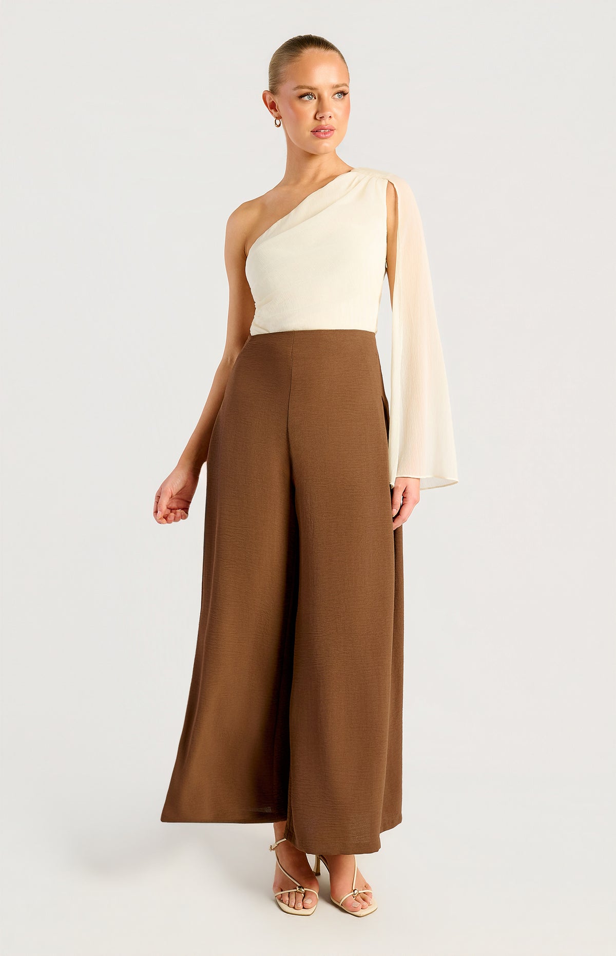 Zella One-Shoulder Top - Cream