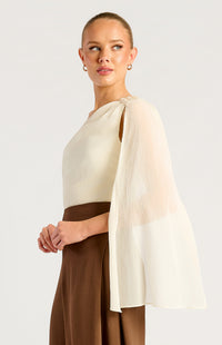 Zella One-Shoulder Top - Cream