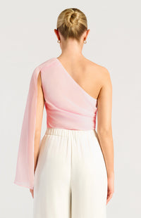Zella One-Shoulder Top - Soft Pink