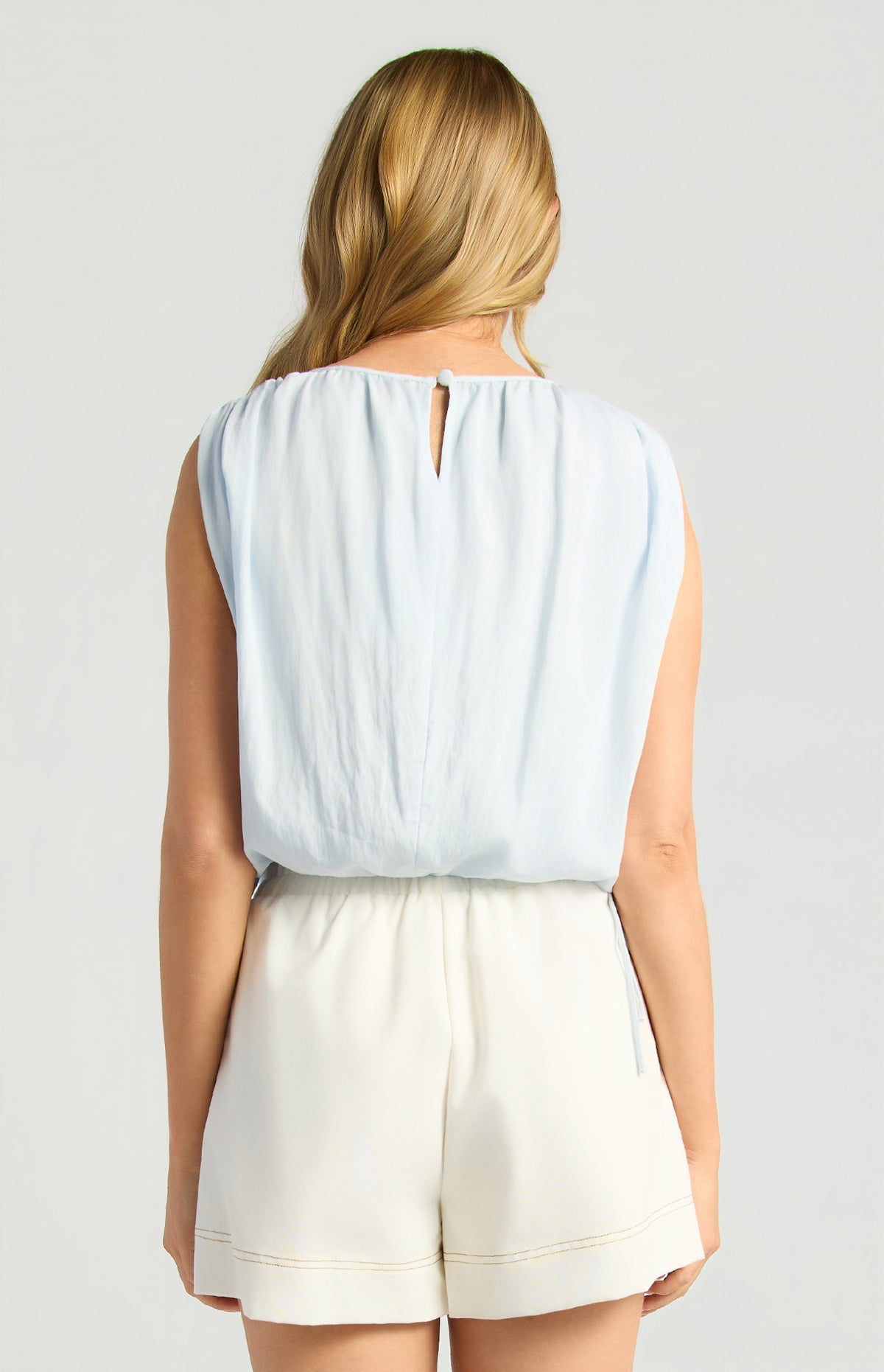 Joanna Sleeveless Top - Pale Blue