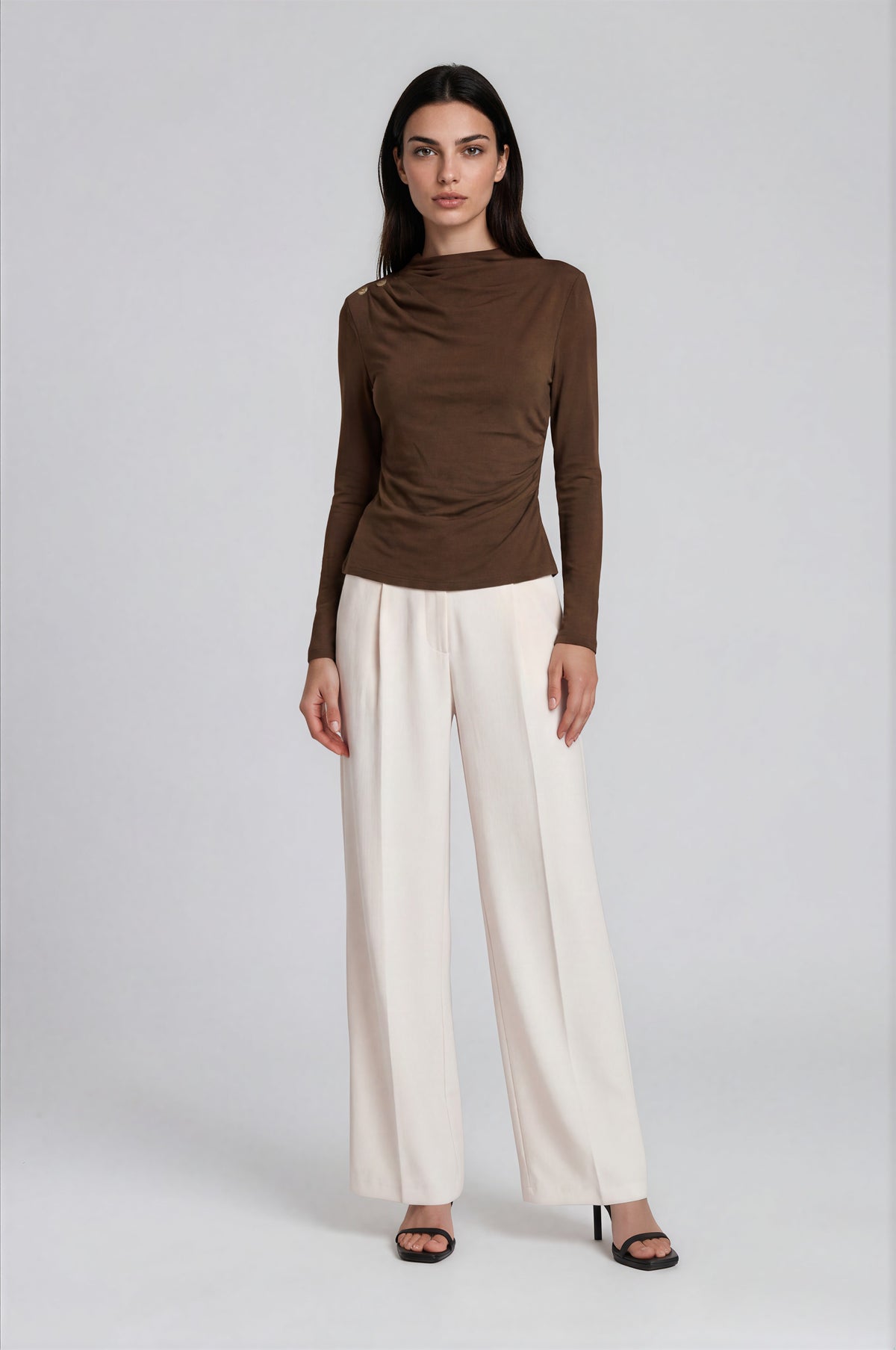 Margot Long Sleeve Top - Espresso