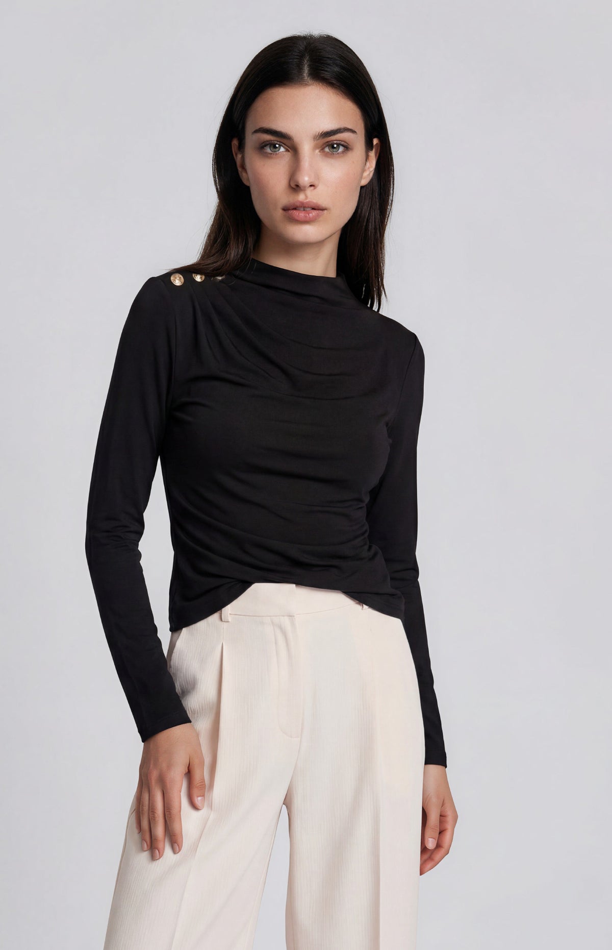 Margot Long Sleeve Top - Black