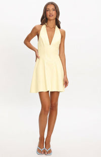 Miravelle Halter Mini Dress - Butter