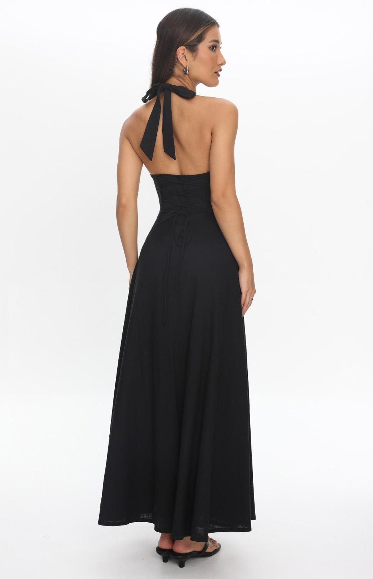 Evelin Halter Maxi Dress - Black