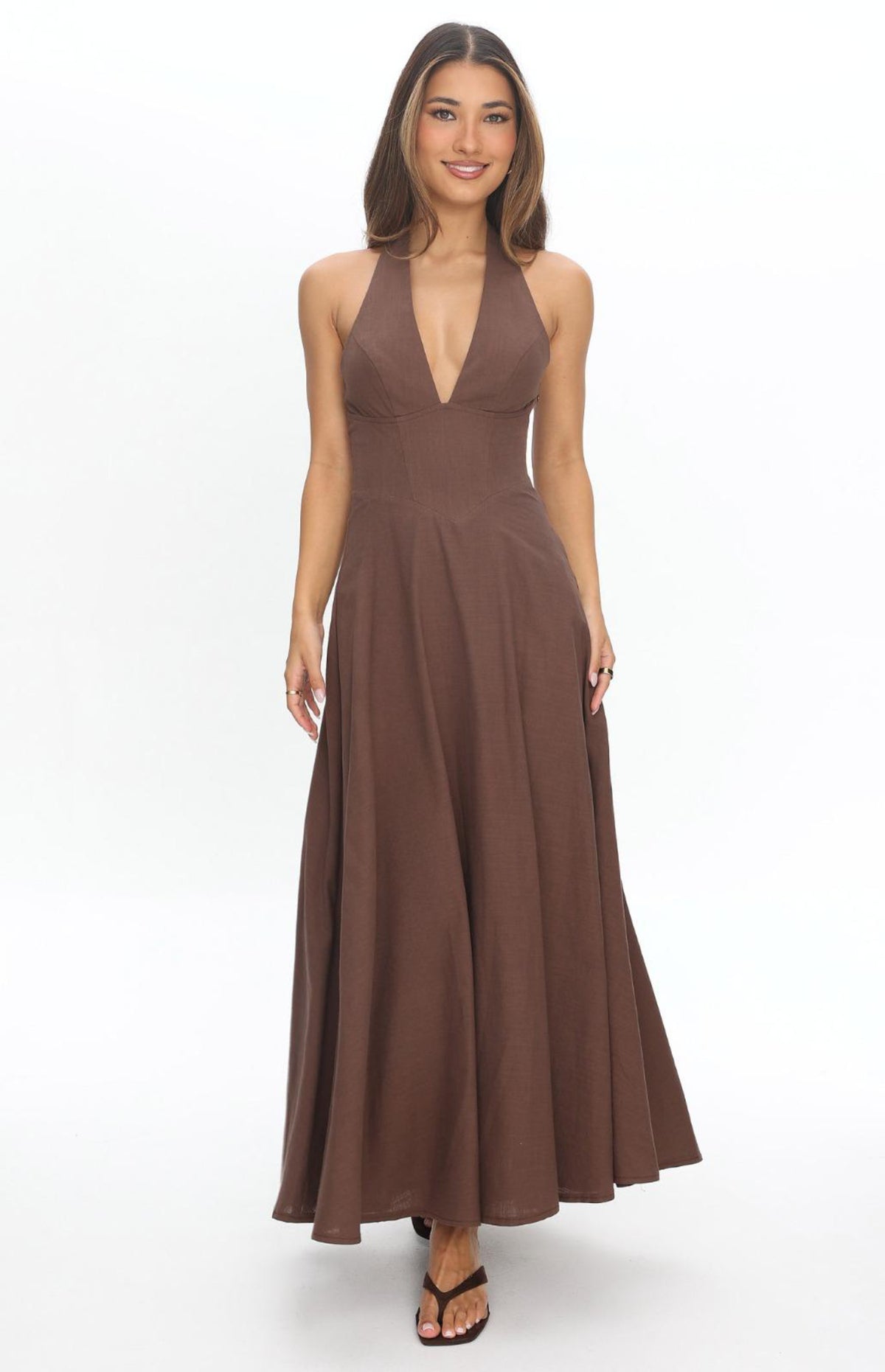 Evelin Maxi Dress - Chocolate