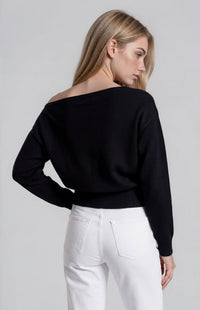 Isobel Off-Shoulder Top - Black