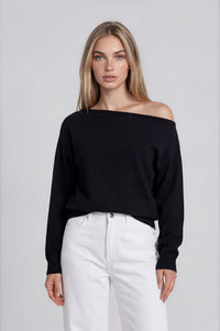 Isobel Off-Shoulder Top - Black