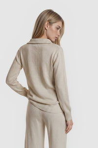 Kadie Jacket & Pants Knit Set - Bone