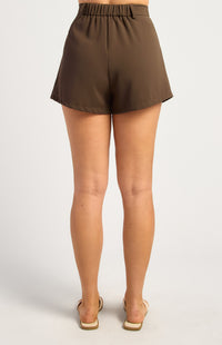 Tiffany Pleated Shorts - Espresso