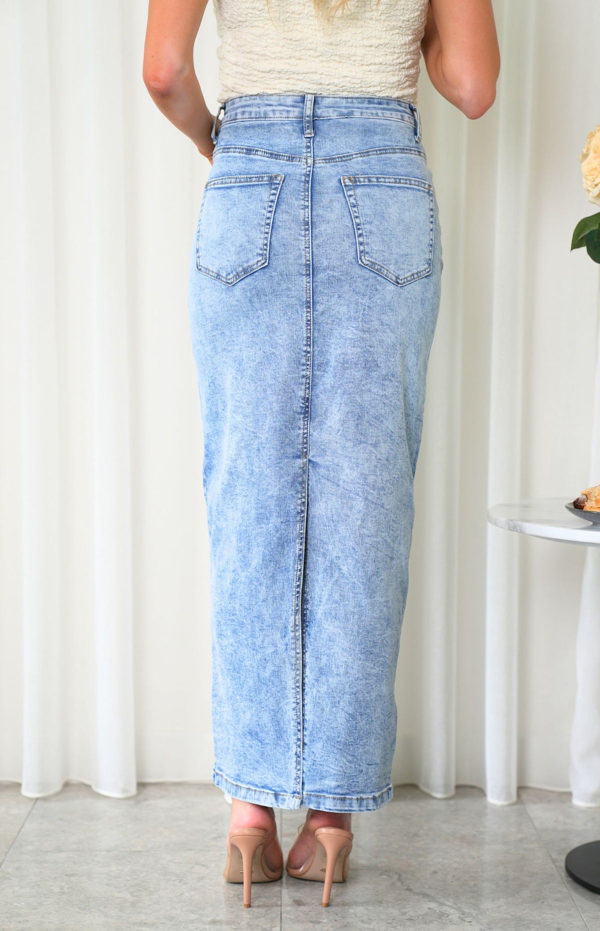 Ellie Maxi Length Skirt - Denim