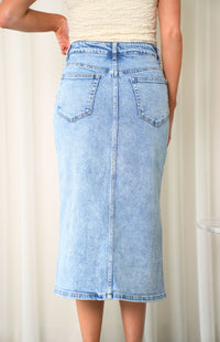 Avoca Midi Skirt - Denim