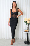 Vallerina Lace Maxi Dress - Black