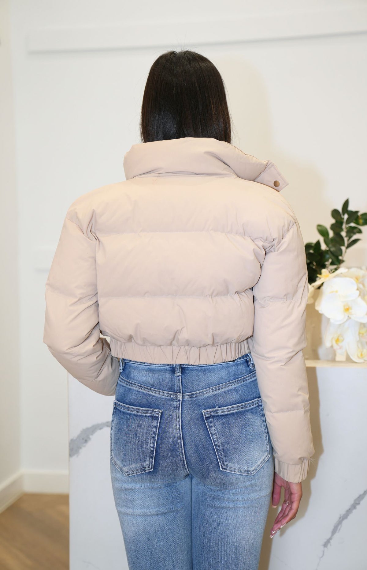 Monica Puffer Jacket - Beige