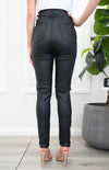 Jonie Jeans - Black Faux Leather