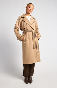 Riviera Double Breasted Trench Coat - Mocha