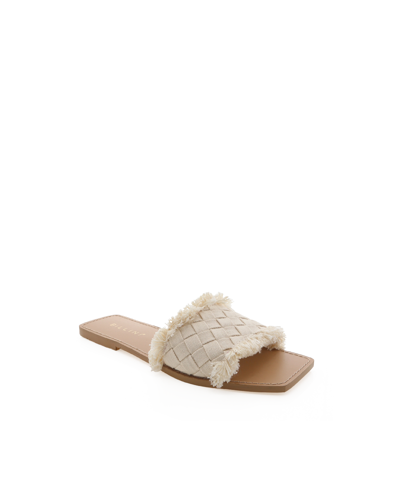 Billini Ishka Slide - Cream Woven